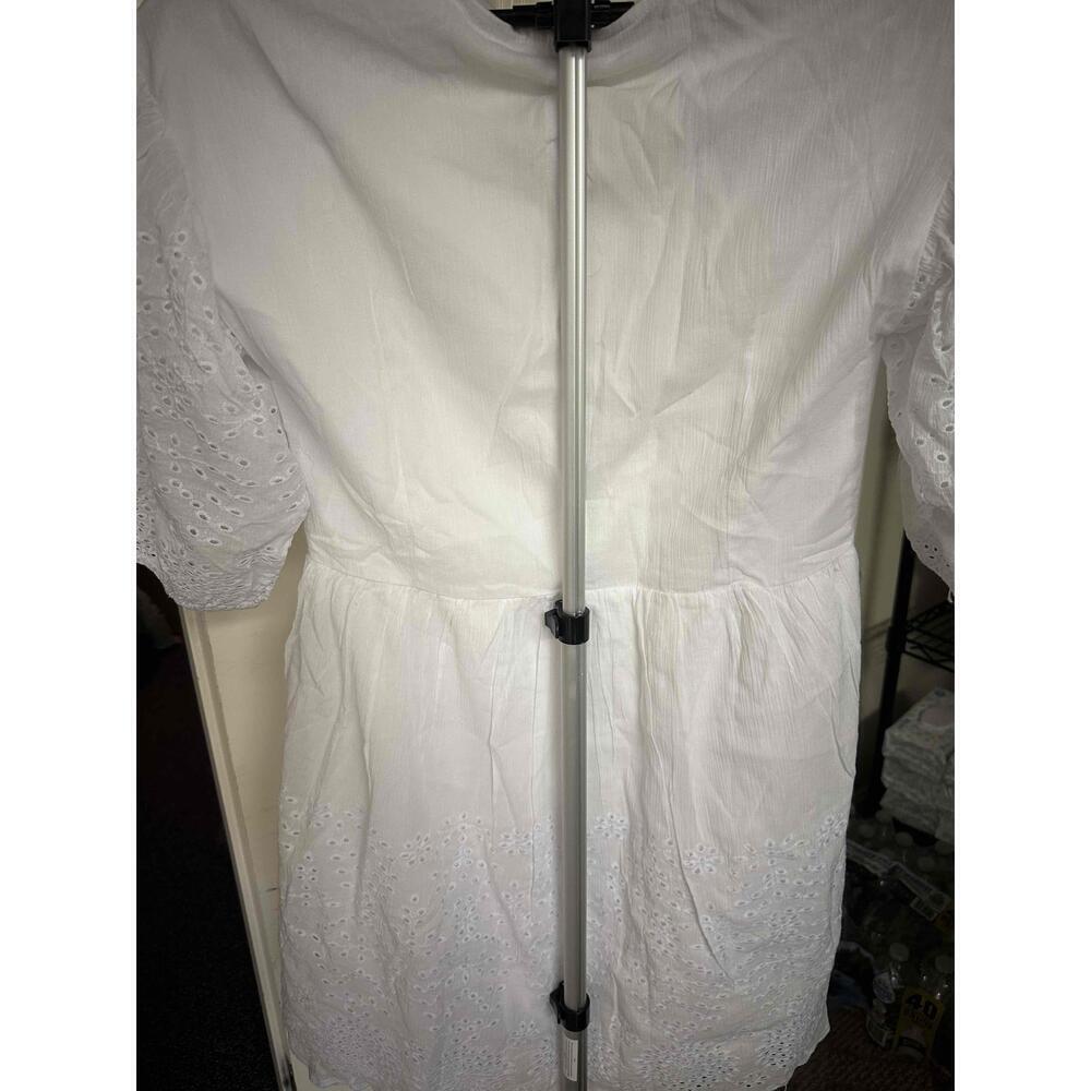 NWT Matilda Jane White Eyelet Button Down Casual Dress 3/4 Sleeve - Picture 2 of 5